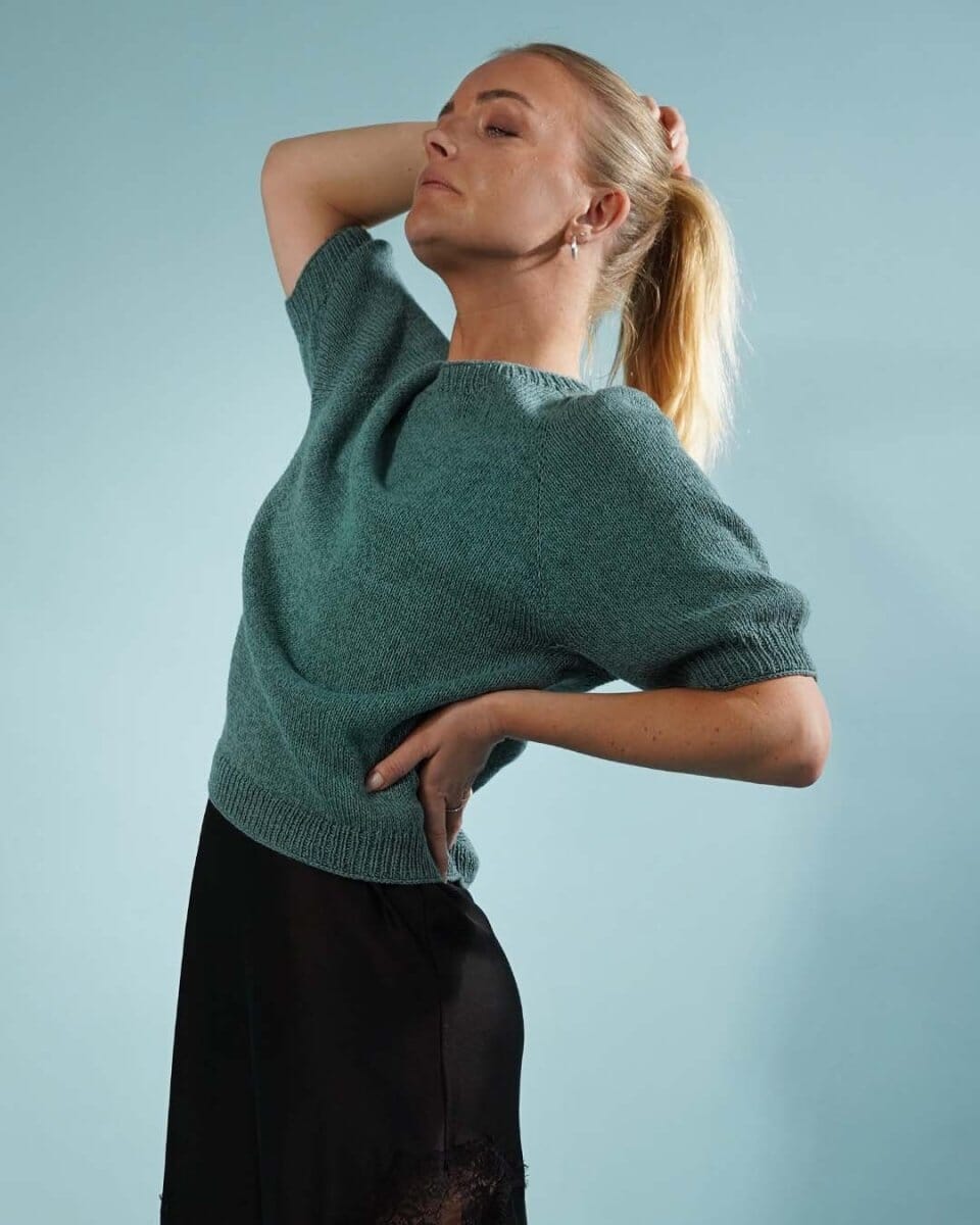 Paloma T-shirt With Puff Sleeves | Summer knit | Önling