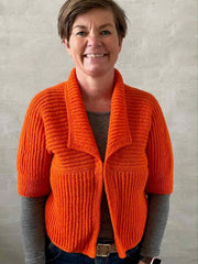 Patent jacket by Hanne Falkenberg, No 20 knitting kit | 08 Orange