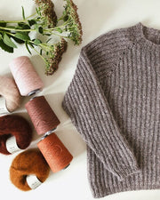 Petra Brioche Sweater, No 12 + silk mohair knitting kit