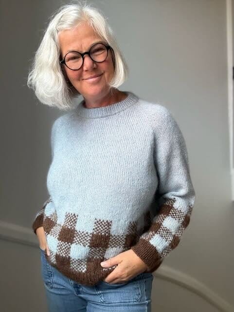 Picnic Sweater, No 20 + silk mohair knitting kit