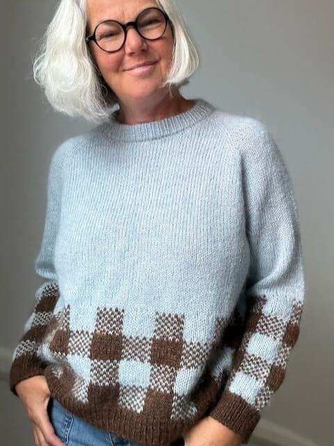 Picnic Sweater, No 20 + silk mohair knitting kit