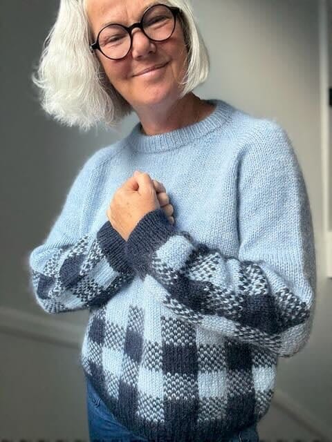 Picnic Sweater, No 3 + silk mohair knitting kit