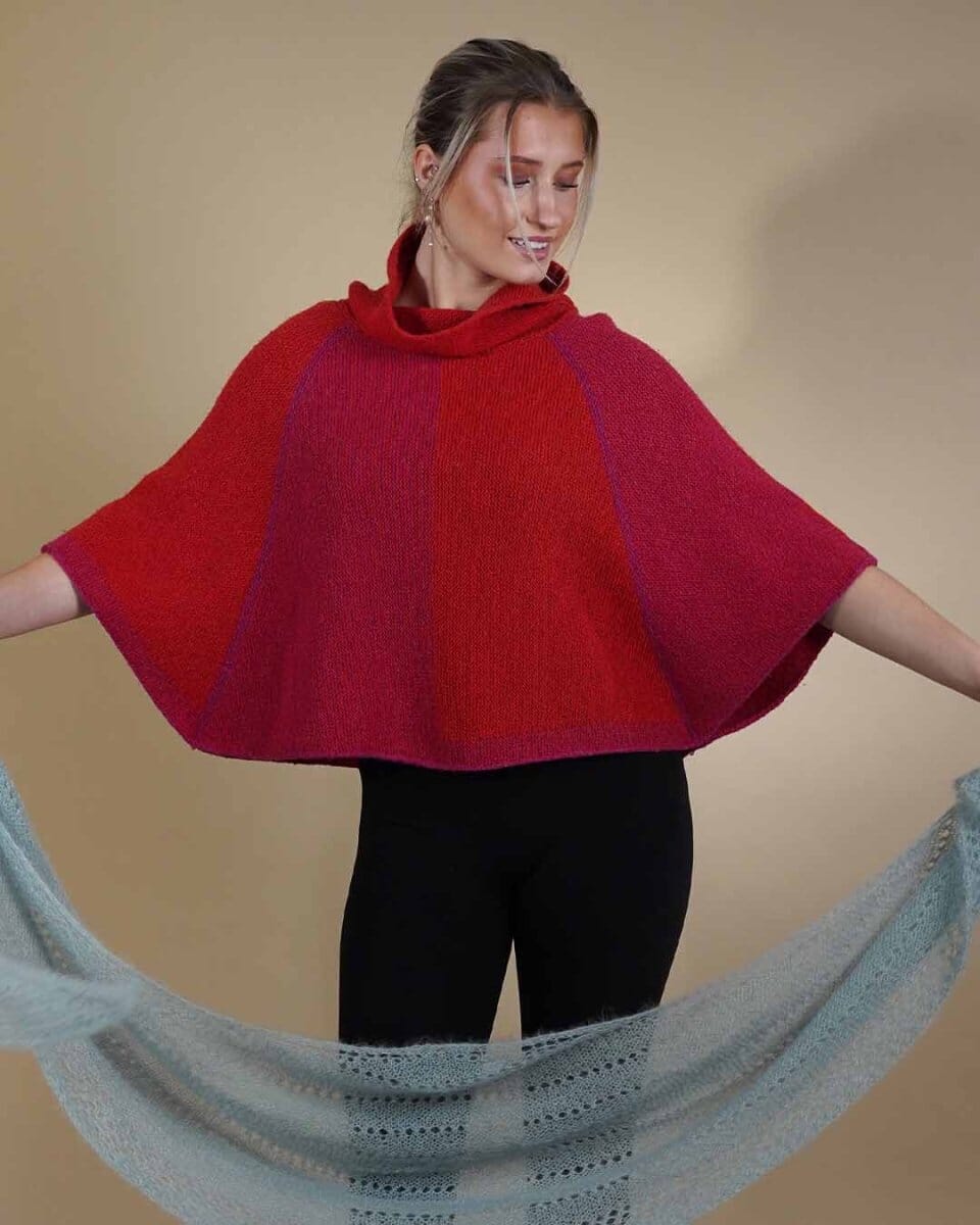 Pirouette poncho / cape by Hanne Falkenberg, No 20 knitting kit