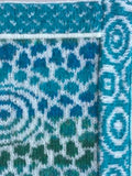 Raindrop shawl, Ruth Sørensen | 38 Irgrøn, 41 Petrol, 101 Pigeon blue, 25 Avocado (x), 01 Winter white