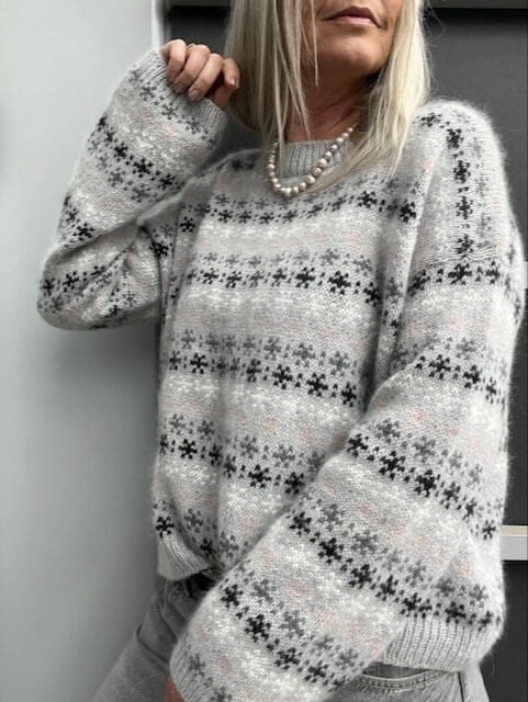 KLADDE OBS MÆNGDER Rikke Bloom Sweater by Rikke Jönsson, knitting pattern (UK) Knitting patterns Rikke Jönsson