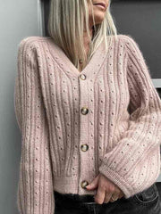 SKELET Rikke cardigan No 1 by Rikke Jönsson, No 2 + silk mohair knitting kit Knitting kits Rikke Jönsson