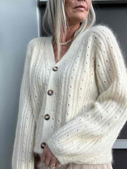 SKELET Rikke cardigan No 1 by Rikke Jönsson, No 4 + silk mohair knitting kit Knitting kits Rikke Jönsson