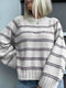 Rikke Cozy Sweater by Rikke Jönsson (two stripe colors), No 3 knitting kit