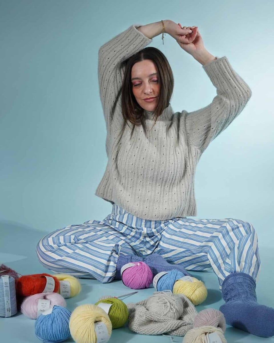 Rikke Sweater | Nordic Lace Knitting Kit | Merino Angora Blend Rikke Sweater | Nordic Lace Knitting Kit | Merino Angora Blend