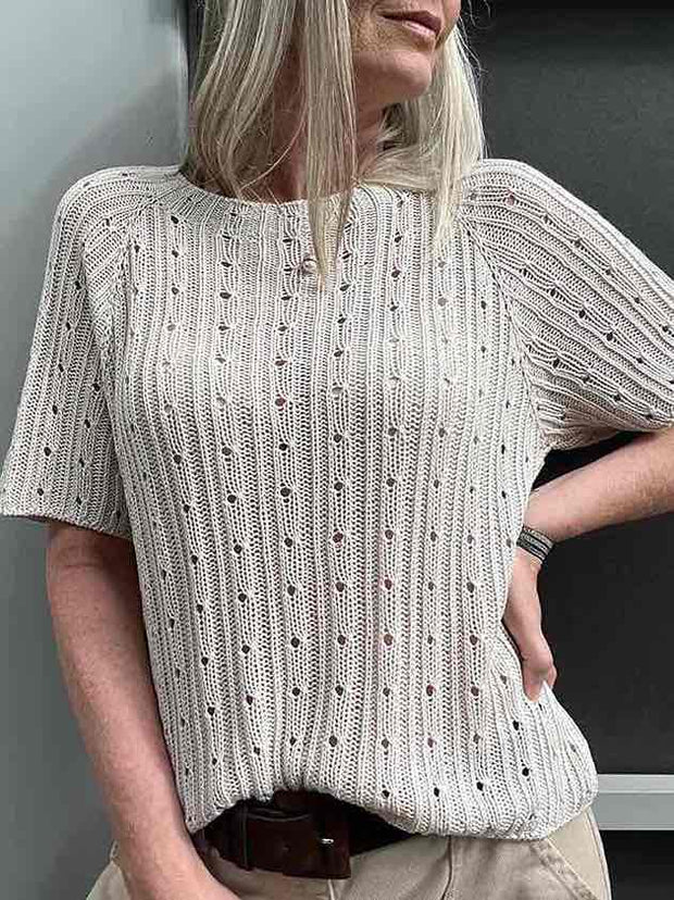 Rikke tee by Rikke Jönsson, knitting pattern (UK, DE, SE, NO)