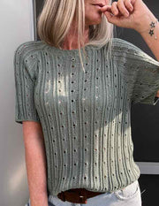 Rikke tee by Rikke Jönsson, knitting pattern (UK, DE, SE, NO)
