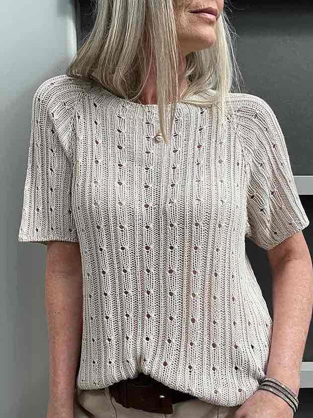 Rikke tee by Rikke Jönsson, knitting pattern (UK, DE, SE, NO)