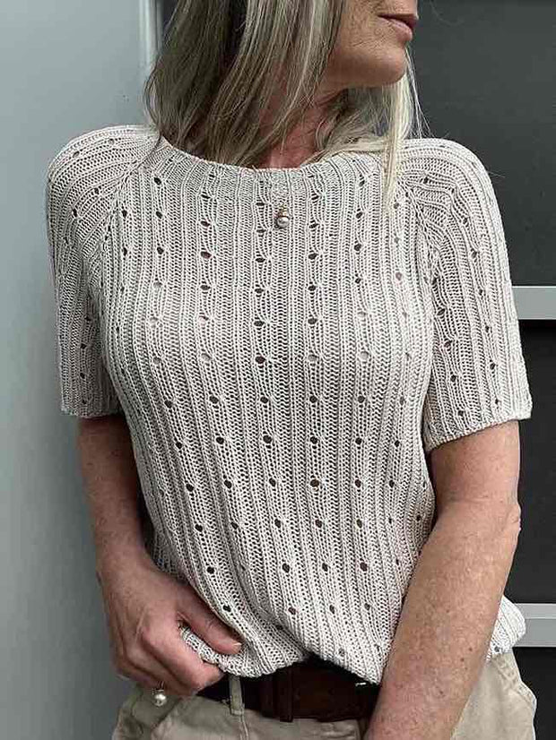 Rikke tee by Rikke Jönsson, knitting pattern (UK, DE, SE, NO)