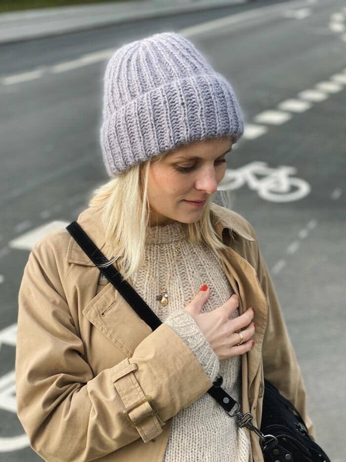 September Hat by PetiteKnit, No Silk mohair kit