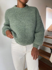 Sharpei Sweater by Créadia Studio, knitting kit in No 12 + silk mohair Knitting kits Creadia