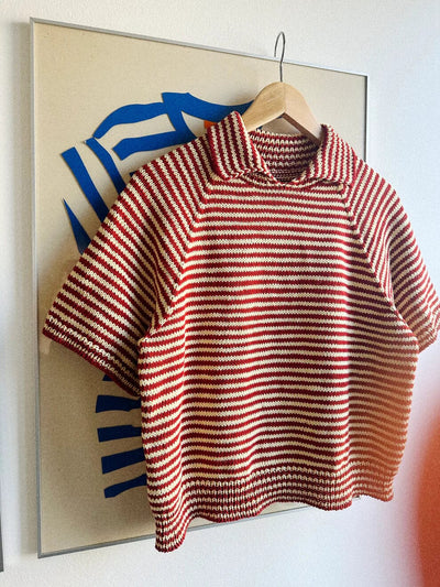 Stripe Overload Polo Tee by Spektakelstrik, No 14 yarn kit (excl pattern) Knitting kits Spektakelstrik 