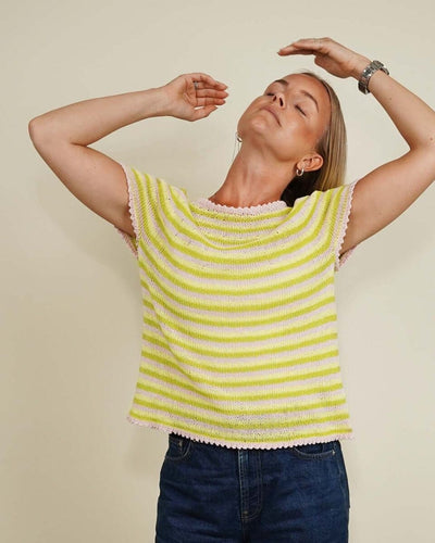 Striped summer top by Önling, knitting pattern