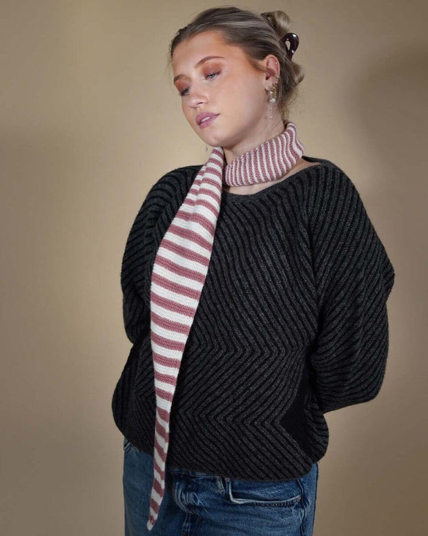 Studio sweater w 3/4 length sleeves by Hanne Falkenberg, (No. 20) knit