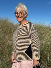Studio sweater w 3/4 length sleeves by Hanne Falkenberg, (No. 20) knitting pattern
