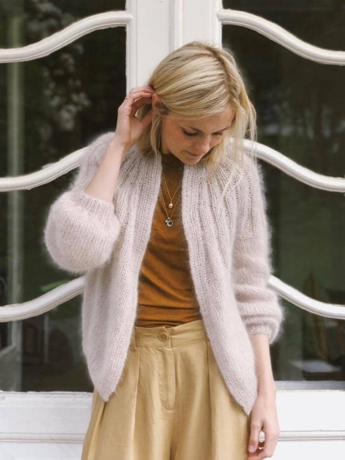 Sunday cardigan Mohair edition by PetiteKnit, No 10 yarn kit (ex pattern)