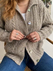 Tomas cardigan by Hanne Falkenberg, No 20 + silk mohair knitting kit