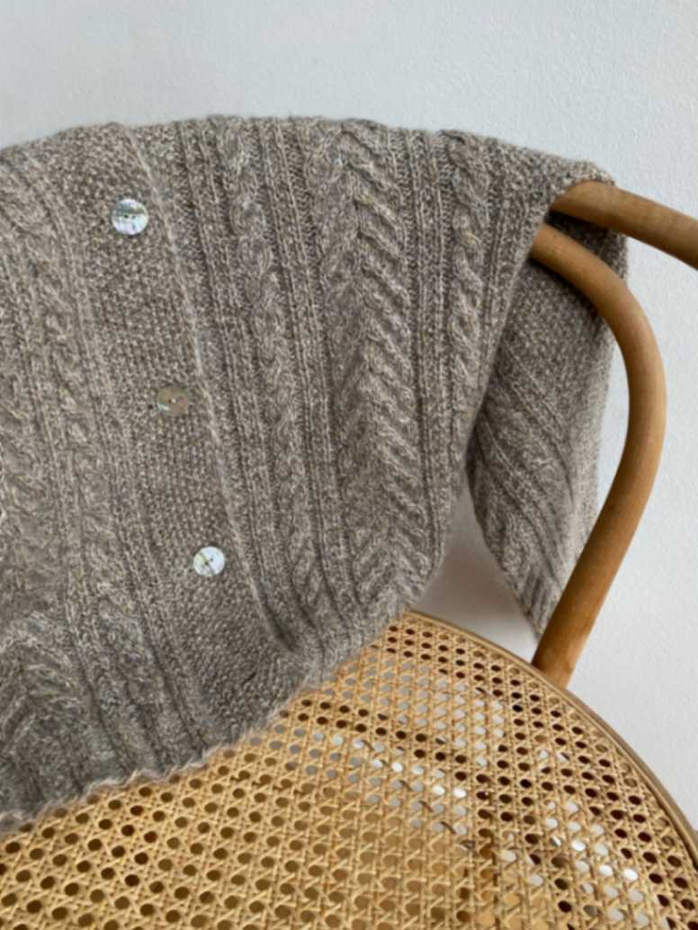 Tomas unisex cardigan | Trendy Cable Pattern | Wool and Silk Mohair