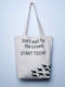 Tote in heavy, organic canvas cotton - Don't wait for the crowd