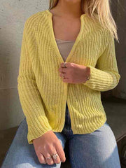 Trio cardigan (single color) by Hanne Falkenberg, No 21 knitting kit