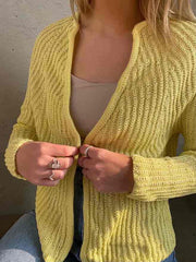 Trio cardigan (single color) by Hanne Falkenberg, No 21 knitting kit
