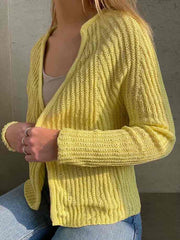 Trio cardigan (single color) by Hanne Falkenberg, No 21 knitting kit
