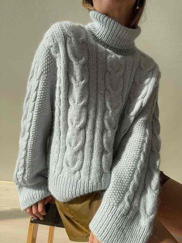 Tulip Loop Rollneck by Other Loops, No 3 + silk mohair yarn kit (ex pattern) Knitting kits Other Loops 