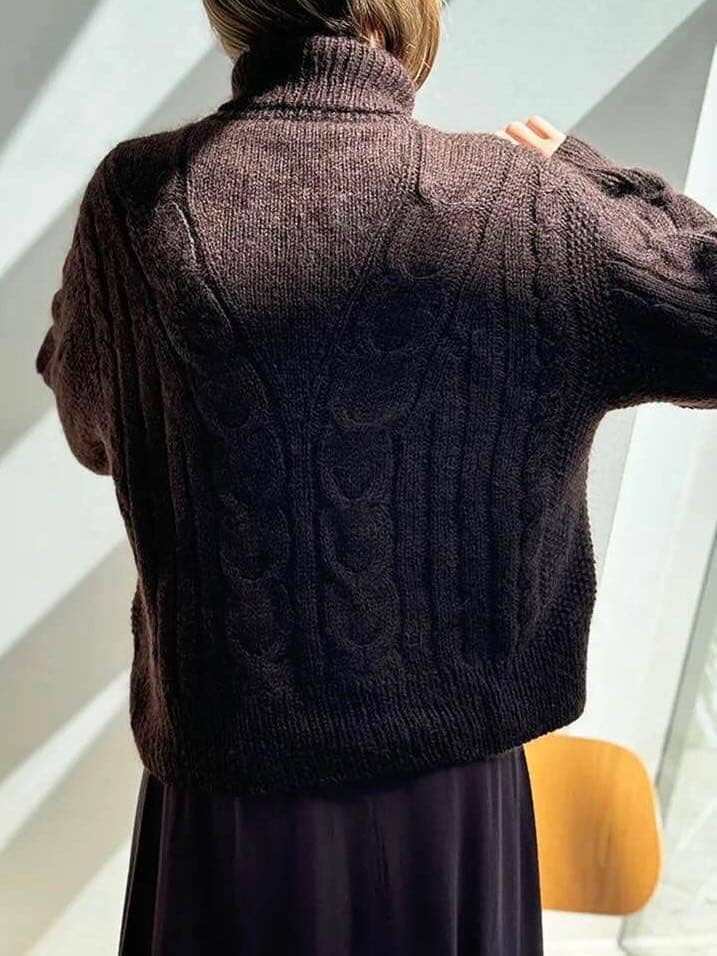 Tulip Loop Rollneck | Cable knitting | Merino Wool + Silk Mohair