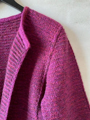 Tweedie jacket by Hanne Falkenberg, No 20 knitting kit (3 colors) | 58 Raspberry, 64 Wine red, 95 Plum