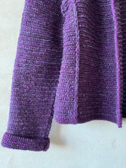 Tweedie jacket by Hanne Falkenberg, No 20 knitting kit (3 colors) | 56 Iris, 95 Plum, 96 Blueberry