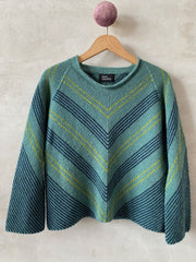 Vivi sweater af Hanne Falkenberg, strikkekit | 36 Green-grey mix, 41 Petrol, 29 Spring green