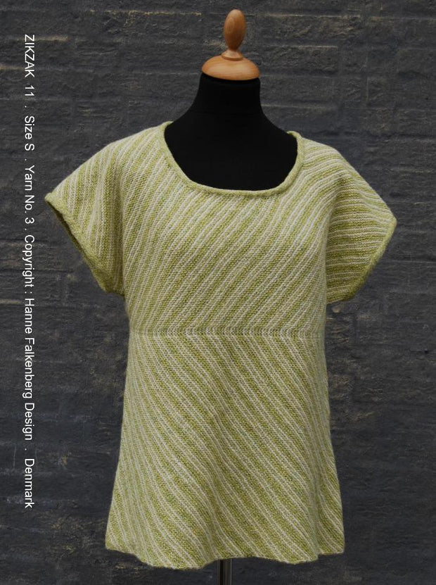 Zikzak blouse in No. 3 by Hanne Falkenberg, knitting pattern Knitting patterns Hanne Falkenberg