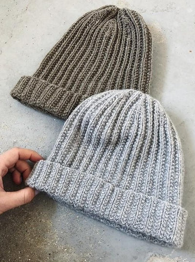 Advent 2018 hat, 2 grey hats from our Önling advent calendar for knitters