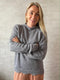 Ahhhh mink, lovely and soft grey sweater with lace edge, made in Önling no 3 mink yarn