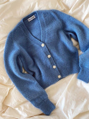 April Cardigan by PetiteKnit, No 12 + silk mohair knitting kit