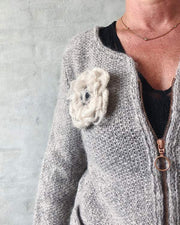 Aura cardigan or jacket, knit in Isager Jensen and Silk Mohair - Önling Nordic knitting patterns and yarn