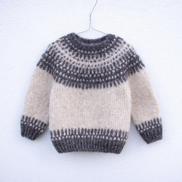 Badger sweater (junior) by Anne Ventzel, No 2 + Silk mohair kit Knitting kits Anne Ventzel 