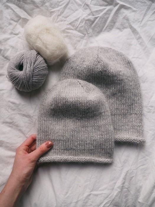 Baggy hat by Petiteknit, No 2 + silk mohair knitting kit