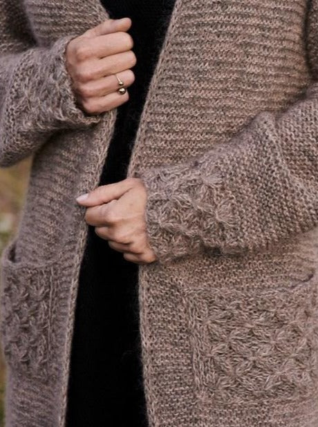Beatrice cardigan by Önling, No 2 + silk mohair knitting kit