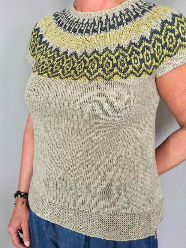 Björk summer top by Katrine Hannibal, No 21 knitting kit Knitting kits Önling - Katrine Hannibal 