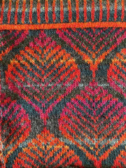 Blodbøg shawl by Ruth Sørensen, No 20 knitting kit Strikkekit Ruth Sørensen Pink&rød/blå