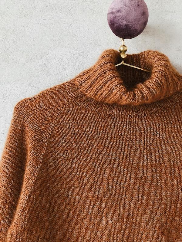 Caramel sweater by PetiteKnit, No 12 + silk mohair knitting kit