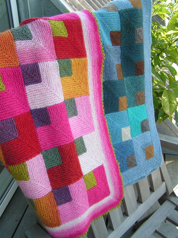 Carl and Carla baby blanket by Ruth Sørensen, knitting pattern Knitting patterns Ruth Sørensen 