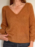 Casia sweater V-neck Refined Knitwear, silk mohair kit Knitting kits Refined Knitwear 
