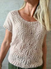 Celina summer top with frost-work pattern, No 12 + silk mohair knitting kit Knitting kits Önling - Katrine Hannibal 