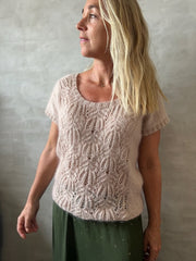 Celina summer top with frost-work pattern, No 12 + silk mohair knitting kit Knitting kits Önling - Katrine Hannibal 